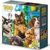 Стерео-пазл Jazzle "Собаки на пикнике" 100 деталей, 5+ JZL-16003