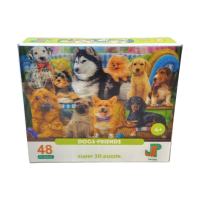 Стерео-пазл Prime 3D "Собаки-друзья" 48 деталей, 4+ JZL-12002