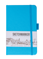 Блокнот для зарисовок SKETCHMARKER 140 г/м2 9 x 14 см 80 л, твердая обложка, Синий Карибский MP23148011SM