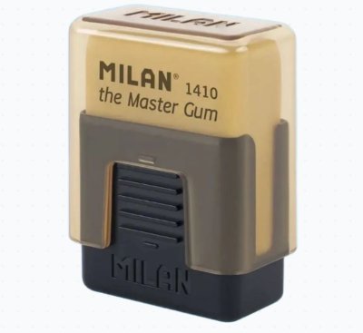 Ластик MILAN Master Gum 1412, для графита и угля, в пластиковом держателе ML-CMMS1412