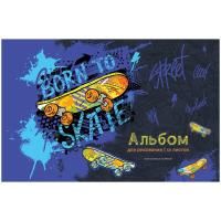Альбом для рисования 40л. A4 ArtSpace "Рисунки. Скейт" на скрепке RE-А40_36040