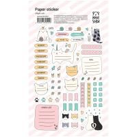 Наклейки бумажные для ежедневников MESHU "Right cat" 12 x 21 см, 77 накл, европодвес RE-MS_36971
