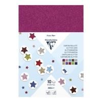 Картон для творчества CLAIREFONTAINE Glitter A4 230 г/м2 10 л, с блестками, ассорти RH-195598C