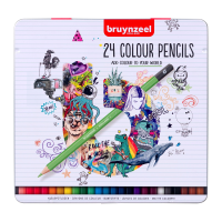 Набор цветных карандашей BRUYNZEEL 24 цв в мет.пенале RT60212224