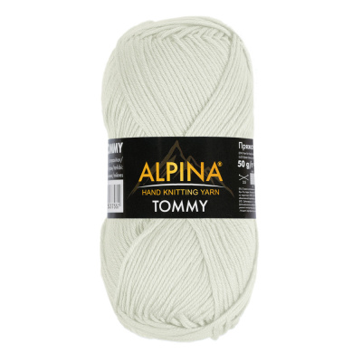 Пряжа ALPINA Tommy 100% микнес 1 х 50 г 130 ± 10 м №003 молочный ALP-TOM-003
