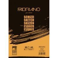 Альбом для зарисовок FABRIANO Schizzi 90 г/м2 14.8 x 21 см 60 л, мелкозернистая, склейка по 1 стороне MP57714821