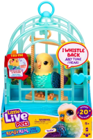 Игрушка интерактивная Moose "Попугайчик  в клетке"  голубой UT-26691