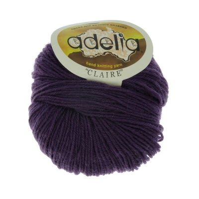 Пряжа ADELIA Claire 50% шерсть, 50% акрил 1 х 50 г 138 м ± 5 м №258 серо-фиолетовый ADE-CLA-258
