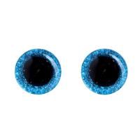 Глаза винтовые с заглушками "Блестки" 1.4 см 2 шт синий 4312212
