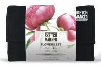 Набор маркеров SKETCHMARKER Flowers Set 24 шт цветы + сумка органайзер MPSM-24FLOW