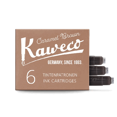 Набор картриджей Kaweco для перьевых ручек 6 штук Карамельно-коричневый KAW-10000259