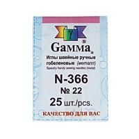 Иглы GAMMA гобеленовые №22, 25 шт, острые, в конверте N-366