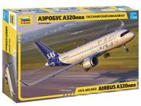 Сборная модель: Пассажирский авиалайнер "Аэробус А320neo", З-7037