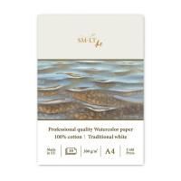 Альбом SM-LT Watercolor 300 г/м2 A4 10 л, белые, склейка MPAS-10(300)/PRO