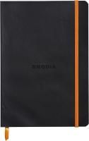 Блокнот RHODIARAMA Softcover A5 90 г/м2 80 л, в линию, на резинке, черный RH-117402C