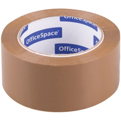 Клейкая лента упаковочная OfficeSpace 48 мм x 100 м, 45 мкм, темная, ШК RE-КЛ_18610