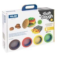 Набор массы для лепки MILAN Soft Dough House of Burgers 4 цв x 116 г + аксессуары ML-913304HB