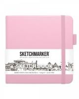 Блокнот для зарисовок SKETCHMARKER 140 г/м2 12 x 12 см 80 л, твердая обложка, Розовый MP2315002SM