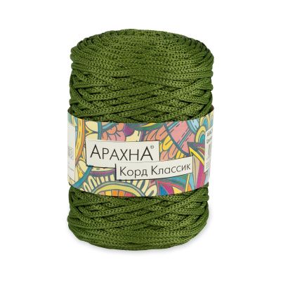 Пряжа ARACHNA Cord Classic 100% полиэфир 1 х 200 ± 10 г 100 ± 5 м №12 хаки