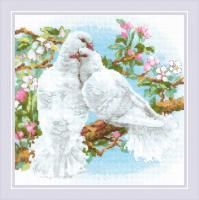 Набор для вышивания RIOLIS Сотвори Сама. Белые голуби 25 х 25 см 1856