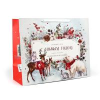 Пакет подарочный ламинированный 49 × 40 × 19 см "Снежняя поляна" SIM-7695679