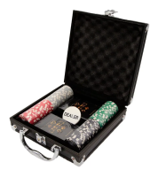 Набор для покера из 100 фишек с номиналом Фабрика Покера в черном кейсе MAGCPPS100B