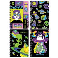 Записная книжка A6 80л. BG "Crazy neon" на гребне RE-ЗК6гр80_12794
