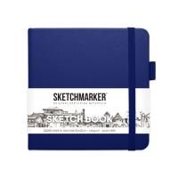 Блокнот для зарисовок SKETCHMARKER 140 г/м2 20 x 20 см 80 л, твердая обложка, Королевский синий MP2314805SM