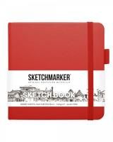 Блокнот для зарисовок SKETCHMARKER 140 г/м2 12 x 12 см 80 л, твердая обложка, Красный MP2314202SM