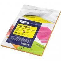 Бумага цветная OfficeSpace "Neon mix" A4 80 г/м2 100 л, 5 цветов RE-245192