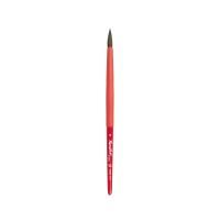 Кисть Roubloff Aqua Red round соболь-микс круглая обойма soft-touch ручка короткая красная №6 MPAqL1-06-05rT