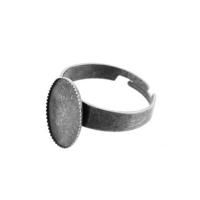 Заготовка для кольца ZLATKA 10 х 14 мм 2 шт №03 под античное серебро FMK-K01-03