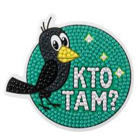 Кристальная (алмазная) мозаика ФРЕЯ магнит "Галчонок" 9.5 х 9 см CMF-ALVM-108