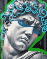 Кристальная (алмазная) мозаика ФРЕЯ на подрамнике "Давид на рейве" 40 х 50 см ALPD-287