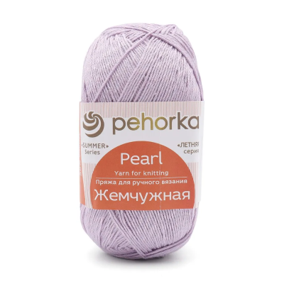 Пряжа Пехорская ПТ "Жемчужная" 50% хлопок, 50% вискоза 1 х 100 г 425 м №190 лотос PEH-JEM-190