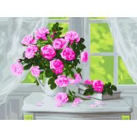 Картина по номерам на картоне ТРИ СОВЫ "Нежные розы" 30 x 40 см, краски, кисть RE-КК_44060