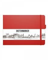 Блокнот для зарисовок SKETCHMARKER 140 г/м2 21 x 14.8 см 80 л, твердая обложка, Красный пейзаж MP2314204SM