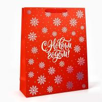 Пакет подарочный ламинированный 31 × 12 × 40 см "С Новым годом" SIM-10444817
