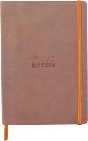 Блокнот RHODIARAMA Softcover A5 90 г/м2 80 л, в линию, на резинке, розовое дерево RH-117372C