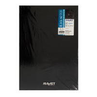 Скетчбук MayArt 140 г/м2 A4 297 x 210 мм 80 стр, черные листы, в твердом переплете MA00351