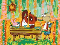 Набор для раскрашивания по номерам ФРЕЯ (на картоне) 40 х 30 см "Винни-Пух в гостях у Кролика" CMF-PKZ/PM-005