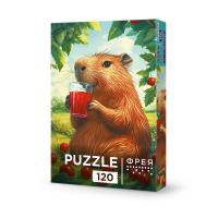 Пазл 120 элементов ФРЕЯ "Капибара в вишневом саду" PZL-120/02