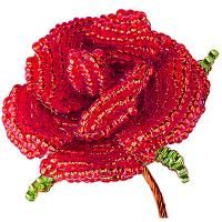 Набор для творчества "Клевер" Цветок из бисера "Алая роза" АА05-602