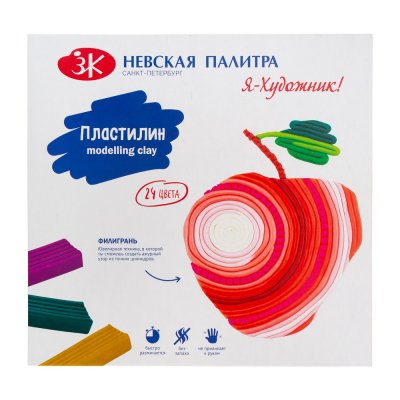Пластилин Я-ХУДОЖНИК! 24 цв, 480 г, стек NP-221411566