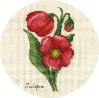 Набор для вышивания PANNA Букетик тюльпанов 13 х 17 см C-1809