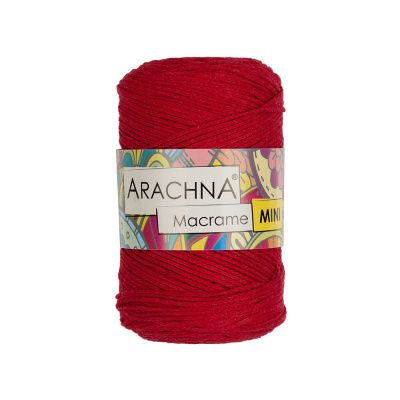 Пряжа ARACHNA Macrame Mini 80% хлопок, 20% полиэстер 1 x 250 г 200 м №08 красный ARA-MAC-08