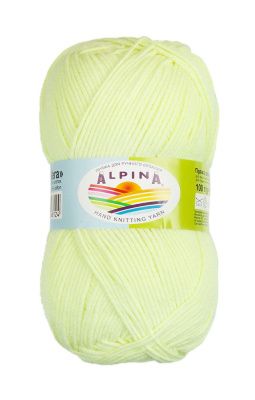 Пряжа ALPINA Vera 55% акрил, 45% хлопок 1 х 100 г 280 ± 15 м №04 св.св.зеленый ALP-VER-04