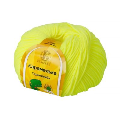 Пряжа Камтекс КТ "Карамелька" 100% акрил 1 х 50 г 175 м 236 салат неон KAM-CAR-236