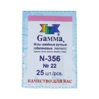 Иглы GAMMA гобеленовые №22, 25 шт, закругленные, в конверте N-356