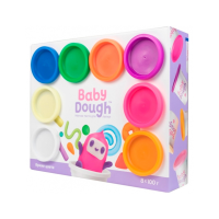 Тесто для лепки BabyDough набор 8 цветов, яркие AS-BD020